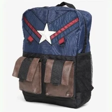 20" Bioworld Marvel Captain America Built-Up Backpack Fill Size