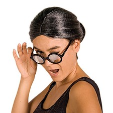 Perücke Oma grau Dutt Folat Kostüm Fasnacht Karneval Halloween Verkleidung