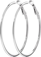 Creolen Ohrringe 925 Silber Damen 2Mm DüNn, Leicht, Hypoallergen, 30-70Mm