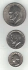 (3)-  1776-1976 Bicenntennial Coins- Dollar, Half Dollar, Quarter