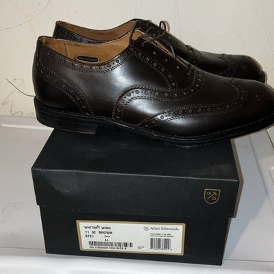 Allen Edmonds Whitney Wing Brown Leather Wingtip Brogue Oxford 11 3E 6721