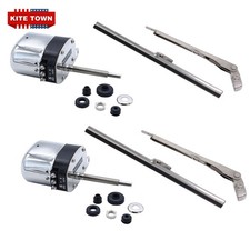 2x Stainless Windshield Wiper Motor Universal For Chevy Jeep Street Hot Rod Boat