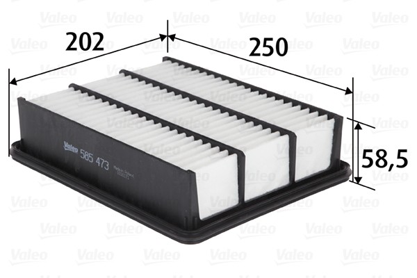 Fits VALEO 585473 AIR FILTER - PANEL TYPE