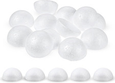 2 Inch Styrofoam Half Balls, 12 PCS Foam Half Sphere Balls for Crafts White Larg