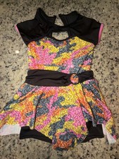 Layla's Dance Medium Child Costume  Pink, Orange, Yellow, Black  Sequins