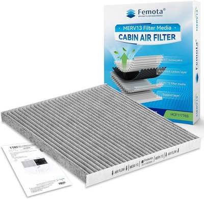 Certified MERV 13 Cabin Air Filter with Activated Carbon, CF11776; OE: 27277-3JC