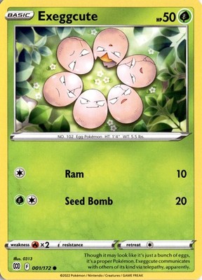 Exeggcute 001/172 SWSH09: Brilliant Stars Pokémon Card TCG