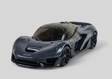 MCLAREN W1 HYBRID SUPERCAR Diorama Collectible DieCast Model 1:64 Gray LOOSE