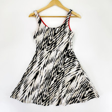 Express Women's Dress Size Small White Sleeveless Zebra Short Summer Dress