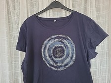 Tolles Shirt-KA- Glitzer,Kunst-blau- L/XL/XXL - 1A-Zustand