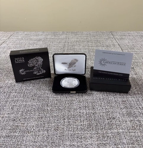 2025 Laser Engraved American Eagle One Ounce Silver Proof Coin US Mint