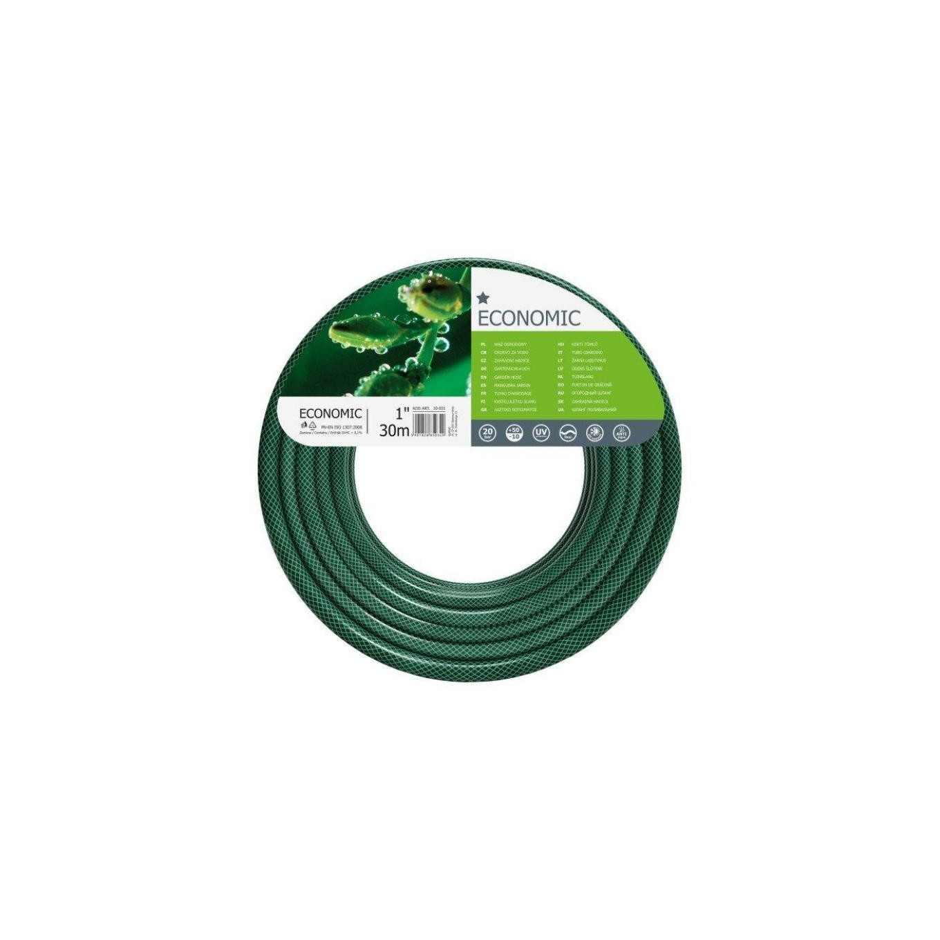 Cellfast Grün/Transparent Gartenschlauch, Economic Garden Hose Size: 1 Length: 30M (30 M) - Bild 2