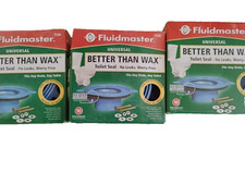 3x Fluidmaster Better Than Wax Toilet Bowl Gasket Universal Seal 7530 New 3 Pack