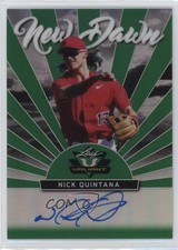 2019 Leaf Valiant New Dawn Green Prismatic 5/99 Nick Quintana #ND-NQ1 Auto 0rd2