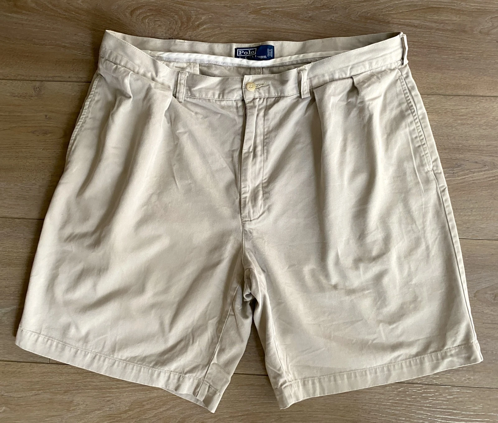 Polo Ralph Lauren Chino Shorts Mens 40 Light Khaki Beige Cotton Classic