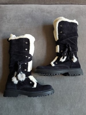 Size 9 - Moncler Women's Janis Winter Suede Boots Full Zip EU 39 - EXCELLENT...