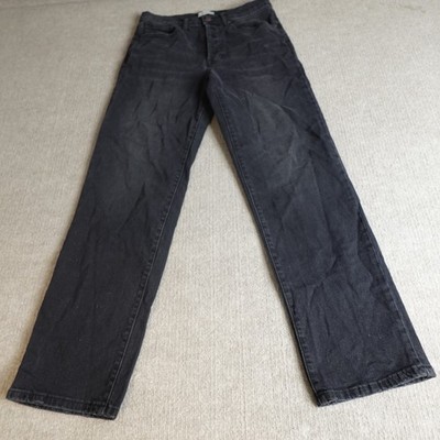 Oliver Logan Womens Jeans 28 Black Madison Wide Leg Button Fly