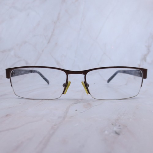 Gant Galger Eyeglasses Frame Unisex Dark Brown Metal Half Rim Square 54-17-140