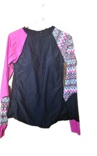 Women's 2-Piece Rash Guard Swimsuit Set - Long Sleeve Top Side-Tie Bikini...