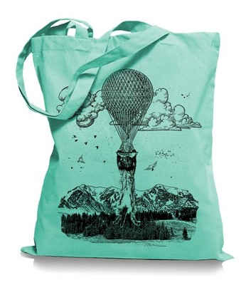 Ballon Cat Katze Stoffbeutel Einkaufstasche Tasche Tragetasche / Bag