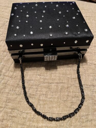 Little Black Evening Bag Purse For A Little Black Dress. NEW 2 Looks In 1! - Picture 1 of 4