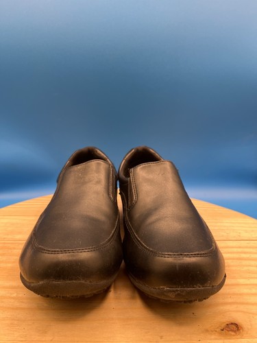 Safe T Step Slip-On Loafer Women's Sz 9M BLack Leather Lightweight Non-Slip - Picture 4 of 9