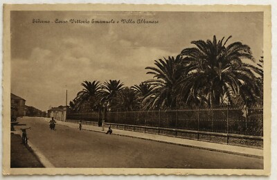Postcard Siderno Corso V.E animated Albanian villa Reggio landscape T14