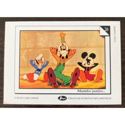 1991 Impel Walt Disney Trading Cards #26 Mumbo Jumbo Clock Cleaners Mickey