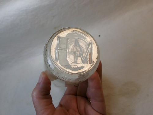 Vintage Hawthorn Mellody Farms Dairy Embossed Glass Half Pint Bottle Chicago, IL - Picture 4 of 6