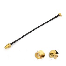 SMA female bulkhead to MCX male Right Angle RF pigtail cable RG174 15cm 6" WiFi
