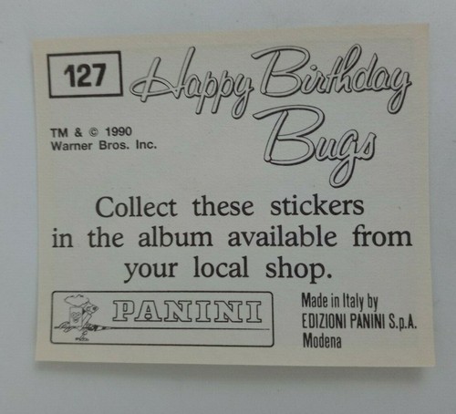1990 Panini Happy Birthday Bugs (Pick Your Sticker) - Picture 191 of 343