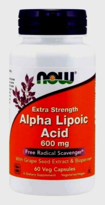 Now Foods - Alpha Lipoic Acid, Extra Strength 600 mg 60 Veg Capsules