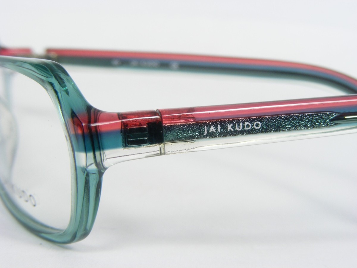 JAI KUDO 1704 P07 TRANSPARENT TEAL GREEN EYEGLASSES GLASSES 