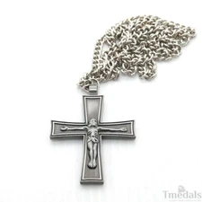 WW2 German Army Catholic Chaplain Cross Chain– Museum Quality Replica