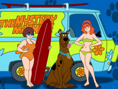 V2428 Scooby-Doo Velma Dinkley Daphne Blake Cartoon Art Decor WALL POSTER PRINT