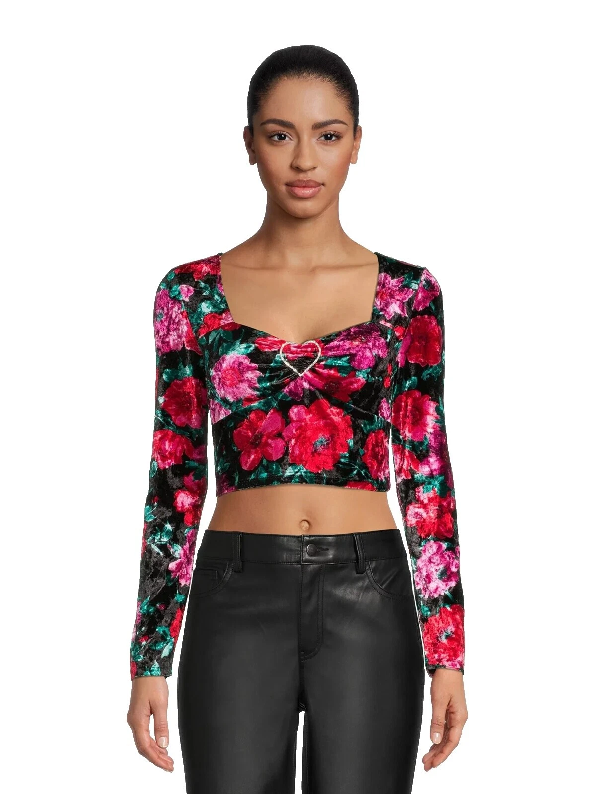 Polyester Floral Blouse Tops for Women