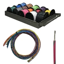 Striped Primary Wire 14 AWG Gauge 100 FT Car Boat Marine Tinned Copper 14 Colors