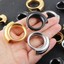 2-Pack Stainless Steel Ear Tunnels & Plugs - Gauges From 0G To 1 Inch, Punk Style