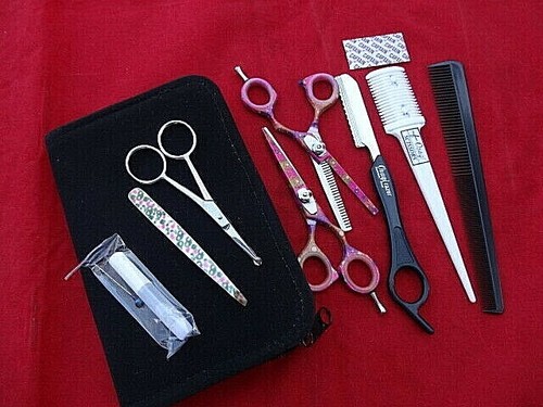 Osaqi 5" Hairdressing & Hair Thinnings Scissors/Japanese Steel+Hair Shapers+MORE - Foto 5 di 9