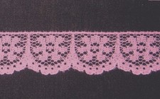 CRAFT-SEWING 18mm Hot Pink Scallop Design Soft Lace mtr varieties available 