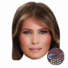 Melania Trump Celebrity Mask, Flat Card Face