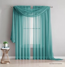 Voile Scarves 3m Or 5m Lengths ~ Net Curtains Swags & Scarf Voile Panel