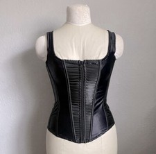 Victorian Black Zip Up Corset Size 34 inch
