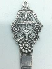 Antique French Sterling Silver Minerva Hook Chatelaine Clavier 19th Century 