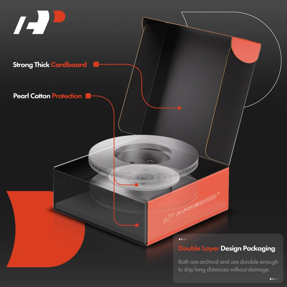 2 задних дисковых тормоза A-Premium для BMW 535i 550i 640i Gran Coupe 740i 740Li - Изображение 4 из 4