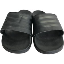 Adidas Adilette Comfort Flat Slides Sandals Men's 12 Black Slip On GZ5896