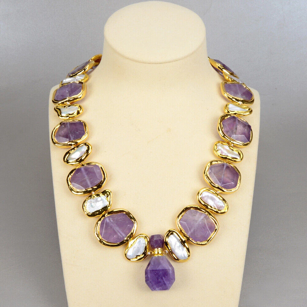 Amethyst gold shop jewelry sets