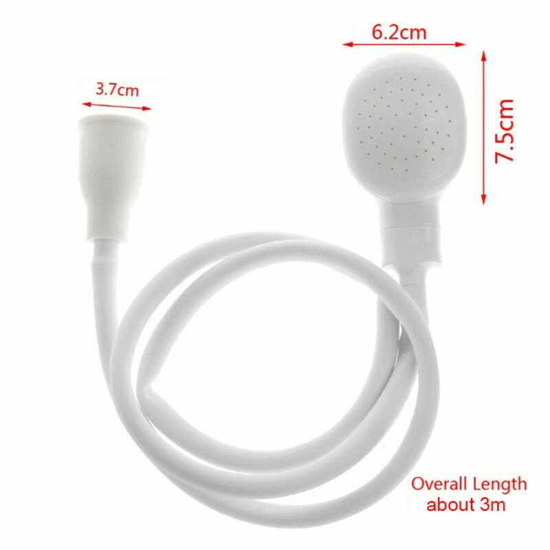 300 cm Push On Single Tap Bath Sink Shower Head Hose Kit For Hairdresser Pet UK - Immagine 2 di 4