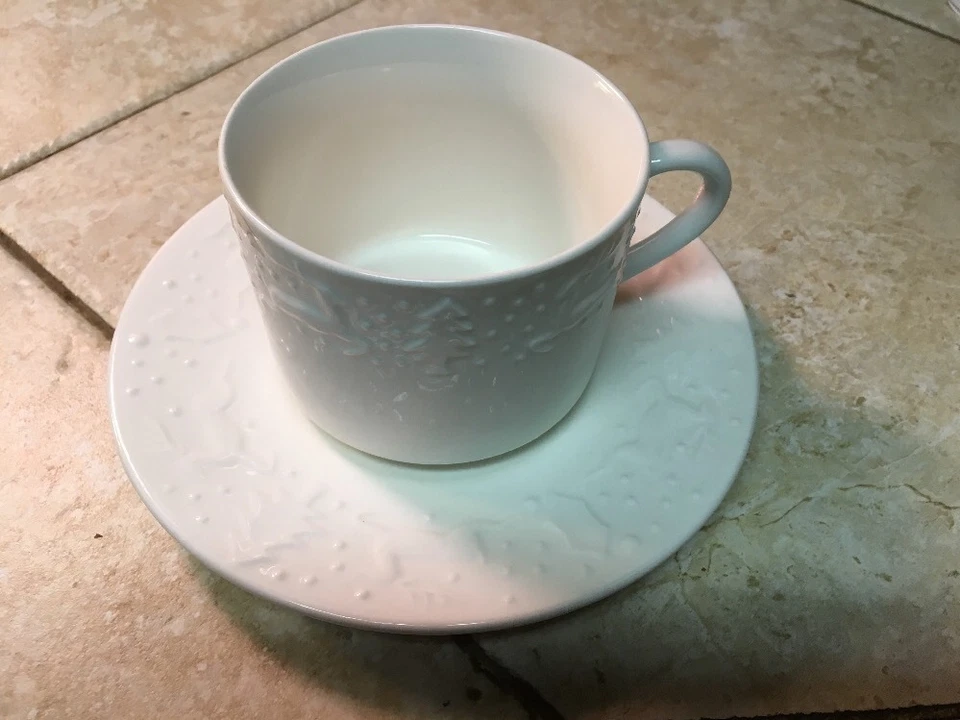 Белый фарфор рождественский обеденный набор сервировка для 4 - Изображение 4 из 4