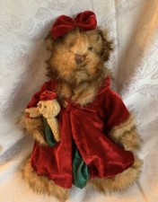 Tender Hearted Collectibles Teddy Bear with Baby Teddy Christmas Red Green